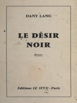 cover image of Le désir noir